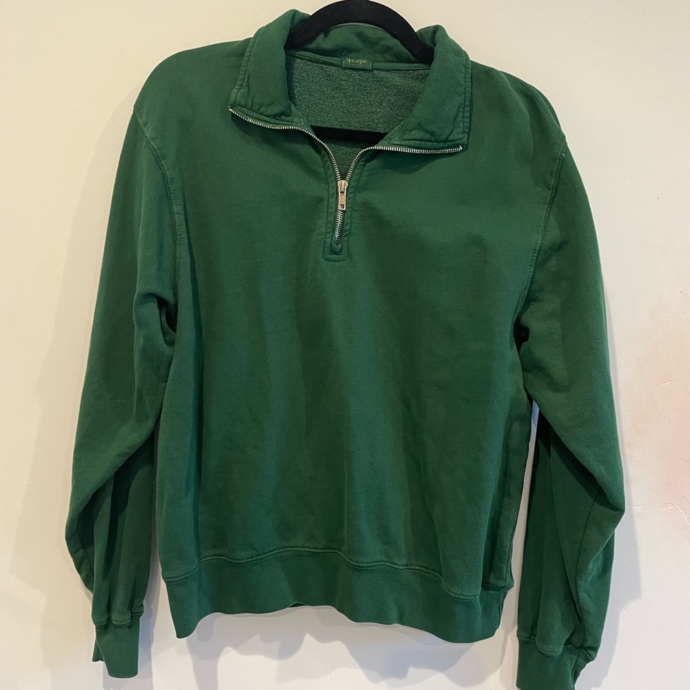 Brandy Melville Green Quarter Zip